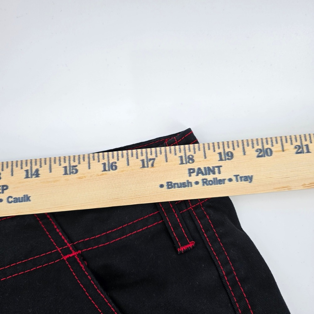 True Religion Cargo Pants Mens Contrast Stitch Jet Black Red 108335 Size 34 NWT - Picture 11 of 13